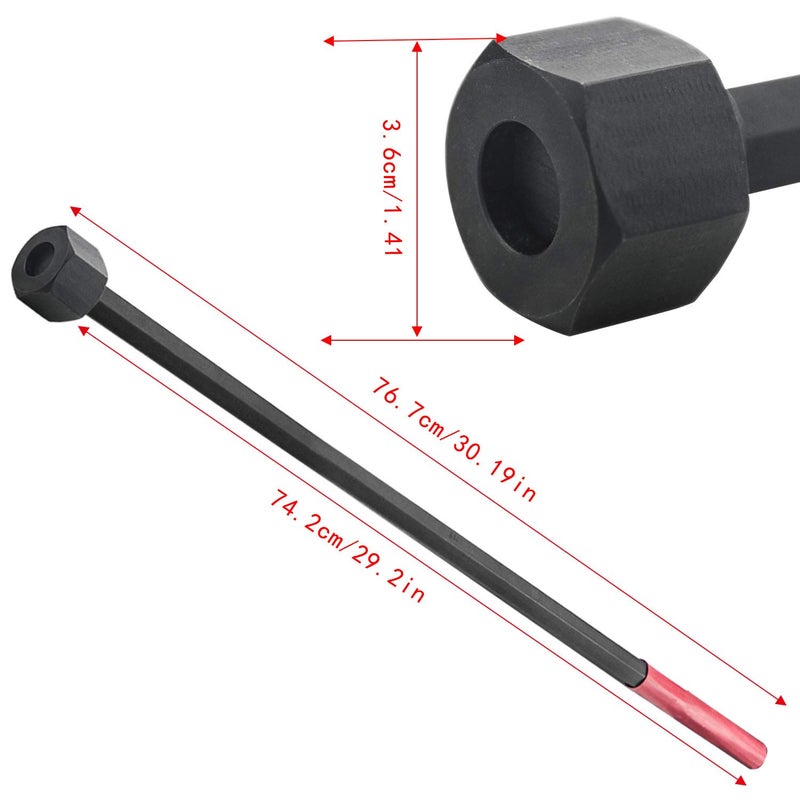Bolaxin 6602 Differential Bearing Preload Wrench fit Compatible with Chrysler/Dodge Vehicles with 7-1/4, 8-1/4, 8-3/4, and 9-1/4 Rear Axles, Length: 30.19 Inches - Image 2
